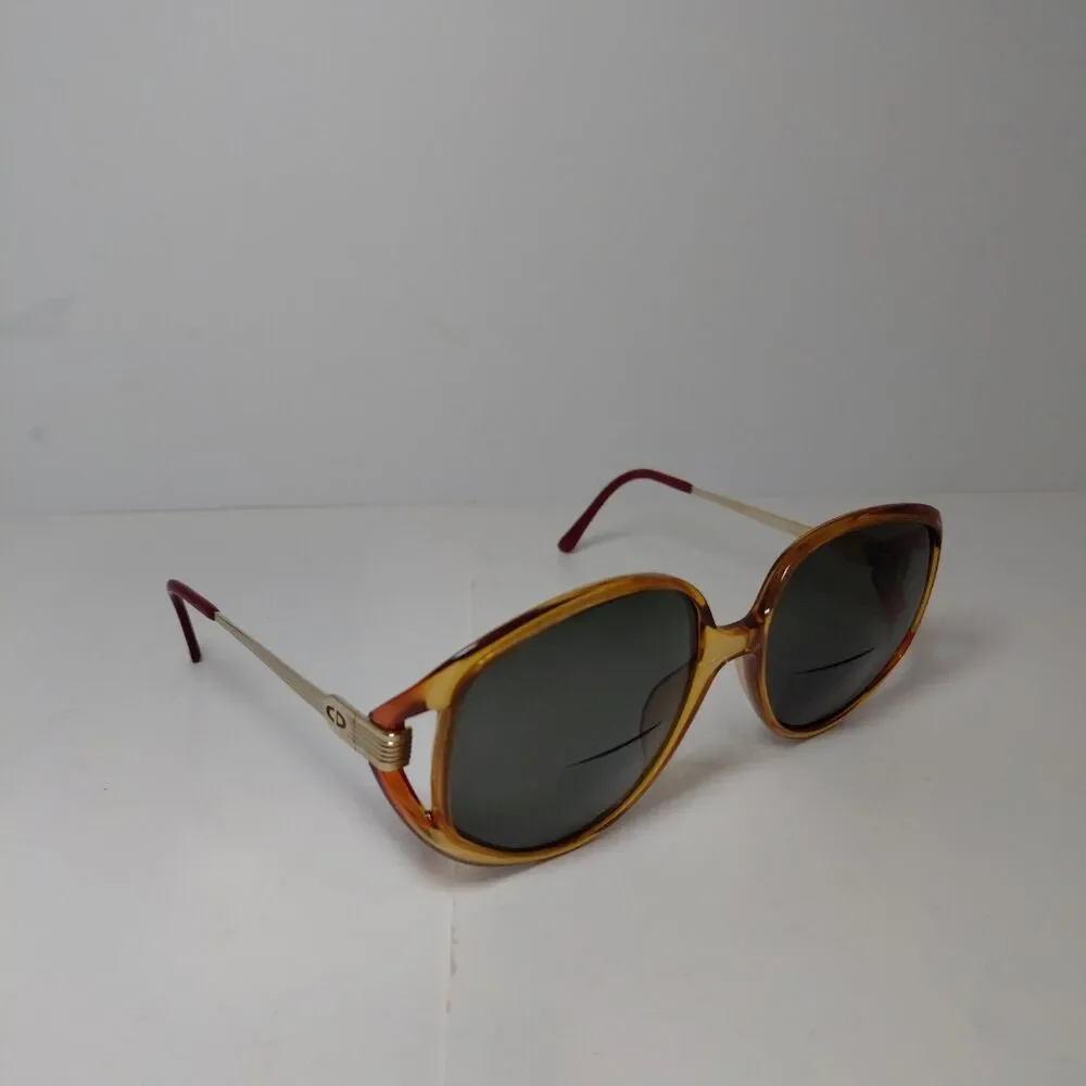 Vintage Christian Dior Amber & Gold Clear Oval Glasses Germany 2394 30 57 16 125